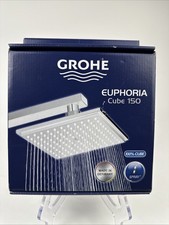 Soffione doccia a pioggia Grohe Euphoria Cube 150 2,5 GPM Starlight cromato 27705000