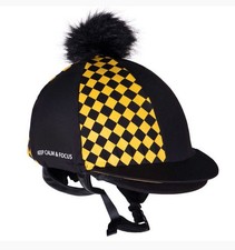 QHP Omaha Lycra Helmet Cover - Citrus QHP