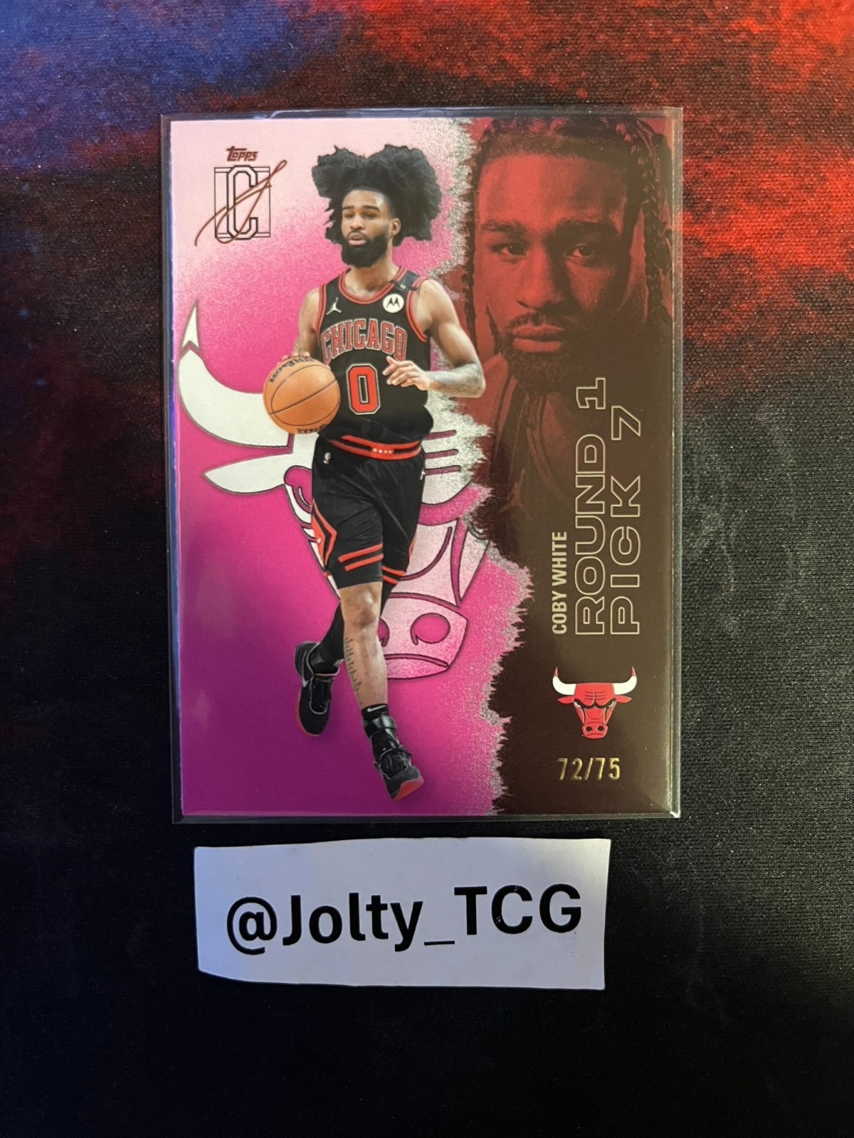 2025-26 Topps Signature Class Coby White Pink /75 #10 Chicago Bulls