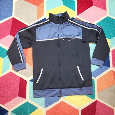 Nike Track Jacket Full Zip Athletic Sportswear Blue Gray Mens Size Large