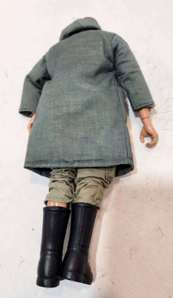 1996 Hasbro Jointed GI Joe with Scar on Face Brown Hair w/Coat Boots Pants - Image 3 of 4