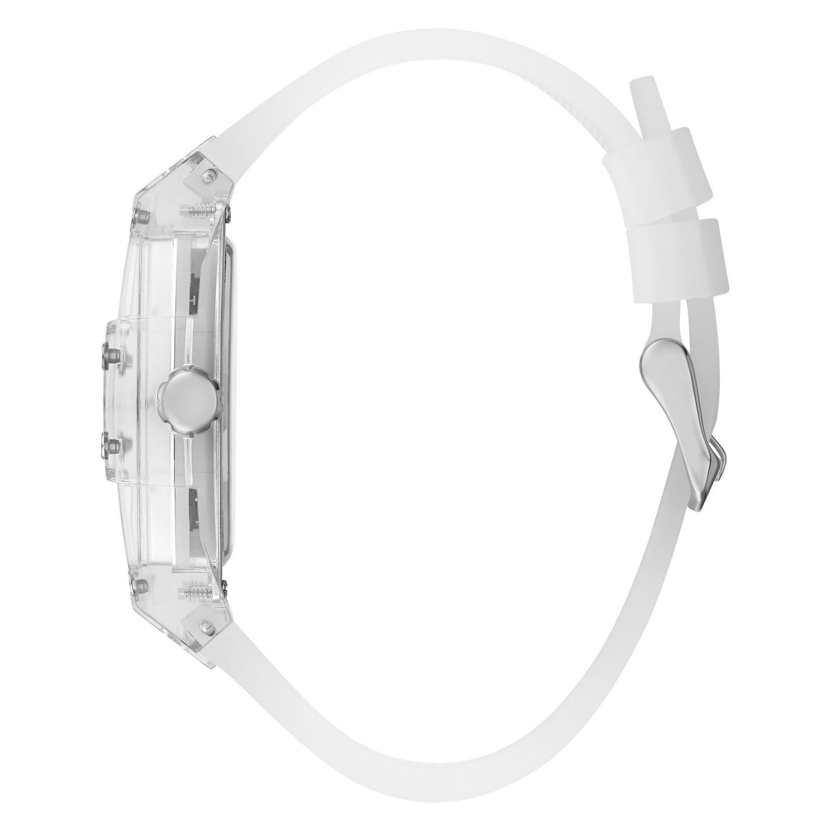 Guess Men's Phoenix MultiFunction White Rubber Strap Watch - GW0203G1 NEW View 3