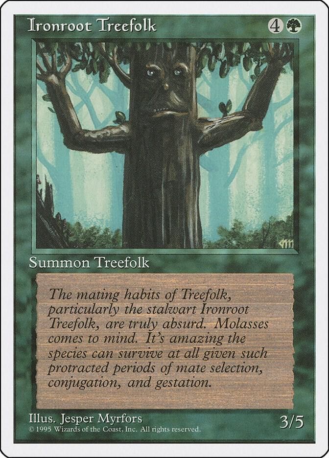 Ironroot Treefolk Common Fourth Edition Magic: The Gathering Near Mint