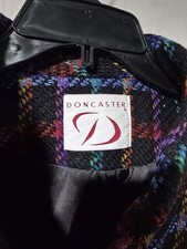 Vintage Doncaster Maximalist Tweed Blazer Jacket Size 8 Made In USA