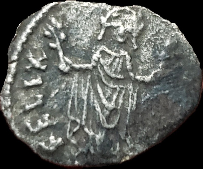 Justin II 565-578 AD. AR Light Half Siliqua . Carthage .Struck 565-567 AD. Rare