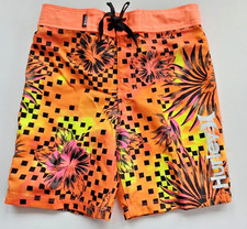 Hurley Little Boys 7 Bright Mango Orange Adjustable Waist Board Shorts NWT