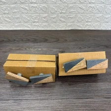 Artisanal Creations Drawer Cabinet Pull Marble Grey w/ Wood Diagonal Handcrafted