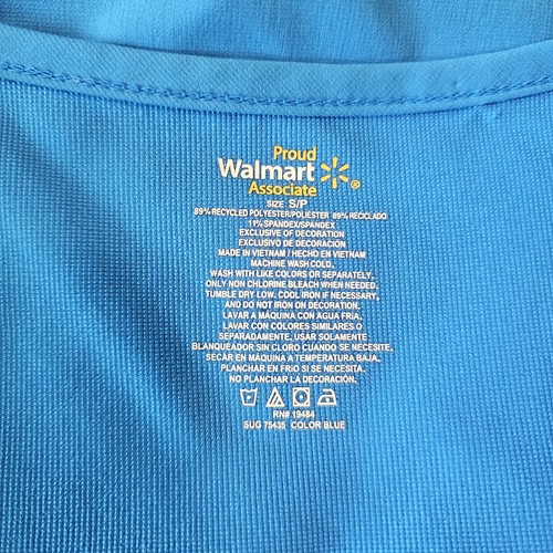 Walmart Associate Employee Spark Bright Blue Zip Vest Uniform Workwear Womens S - Picture 6 of 9