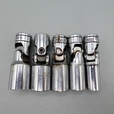 Snap On Swivel Socket 6 Point 3/8” Drive 5pc Set USA FSU14-FSU22 7/16