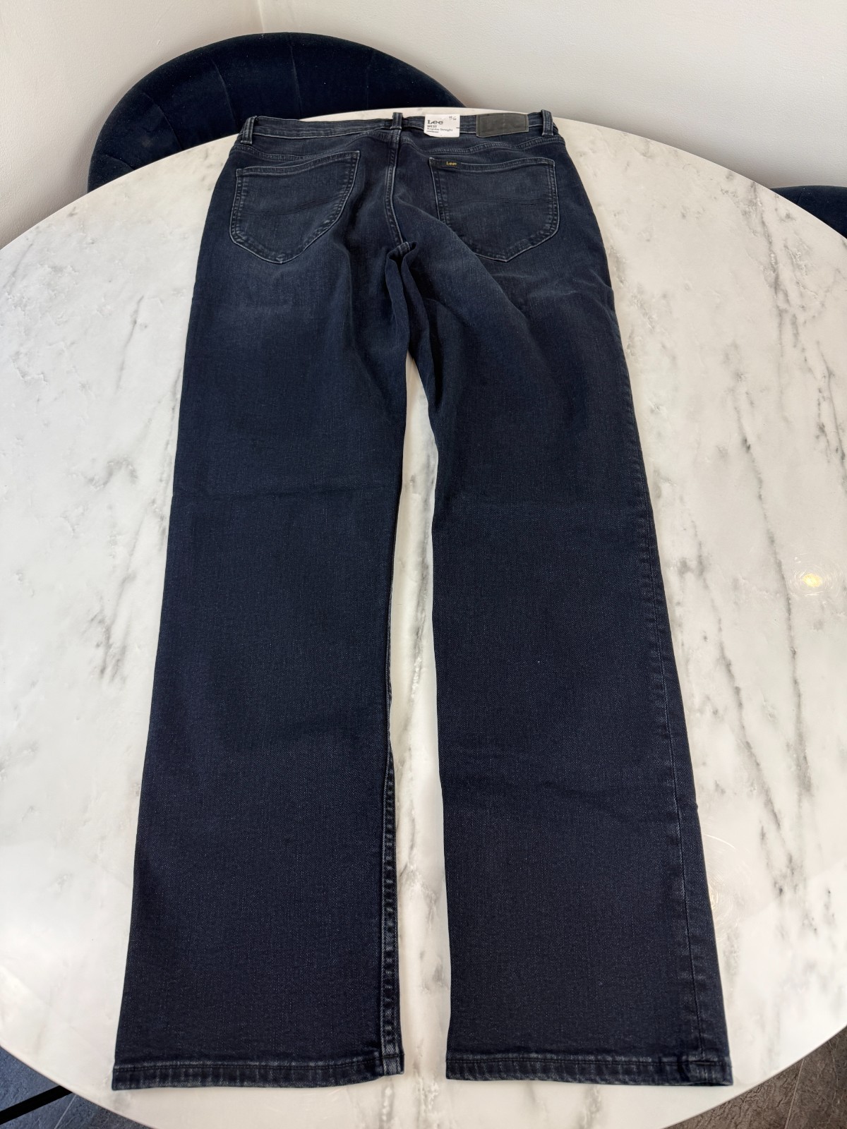 Lee West Mens Regular Straight Fit Stretch Jeans Below Zero W32 L32 BNWT image 5