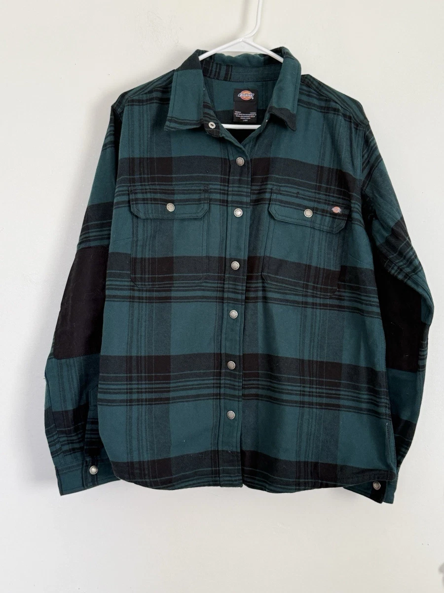 Dickies Camicia In Flanella A Quadri Donna – Maniche Lunghe, Cotone, Chiusura Con Bottoni, Morbida E Doppio Spazzolato, Vestibilità Normale