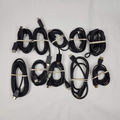 Lot of 10 HDMI Cables Used - Various Lengths
