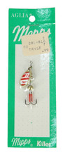 Mepps Aglia Killer Fishing Lure #0 Vintage Red White NOS Sealed