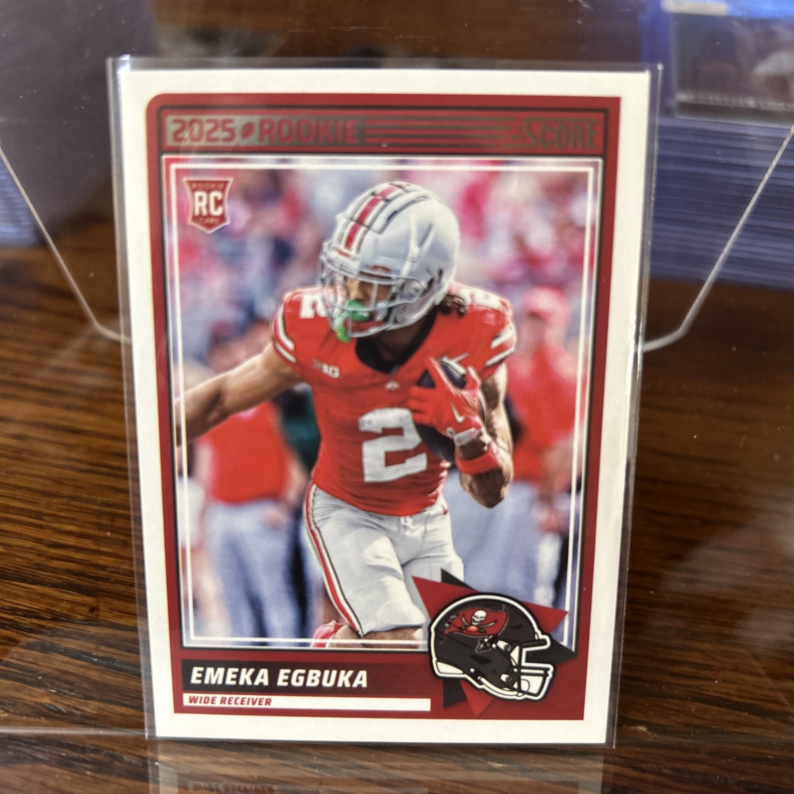 2025 Panini Score - Rookies Emeka Egbuka #2 Red (RC) - Bucs