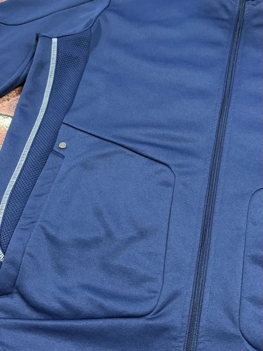 Mercedes-Benz Navy Blue Softshell Full Zip Performance Jacket Men’s Large image 12