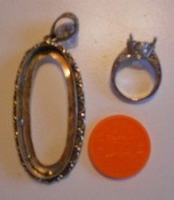 Pendant Earring Stoneless Silver Jewellery Making (344) Take a look + read!💥