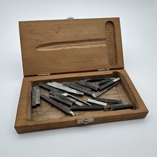 Hartmetall Drehstahl Drehst&auml;hle im Holzkasten Uhrmachernachlass#12