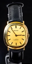 Waltham Oval Gold-Plated Manual Peseux 7056 Vintage Swiss Watch -- Working