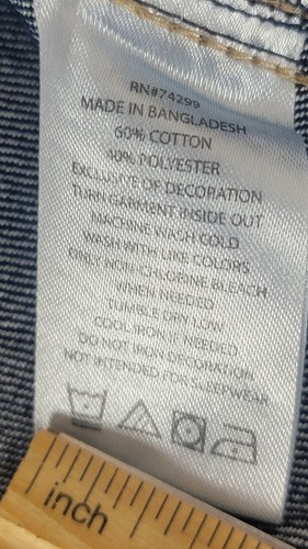 DKNY 2T Distressed Denim Jacket Back Embroidered Logo Toddler Baby Blue Jeans - Bild 13 von 19