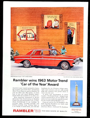 Rambler Classic 770 Original 1963 Vintage Print Ad Wall Art