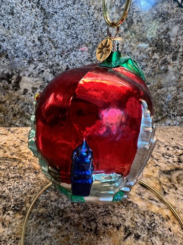 Big Apple New York Landscape Ornament & Stand, Statue Liberty Twin Towers Empire - Picture 16 of 18