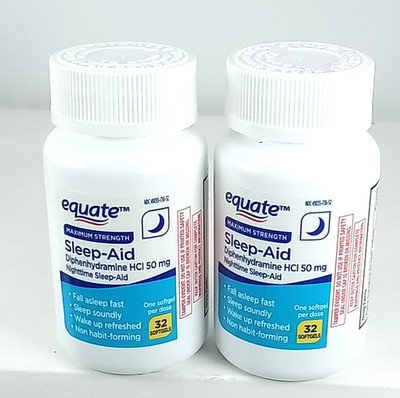 2 Equate Maximum Strength Nighttime Sleep-Aid BB DATE 11/2027