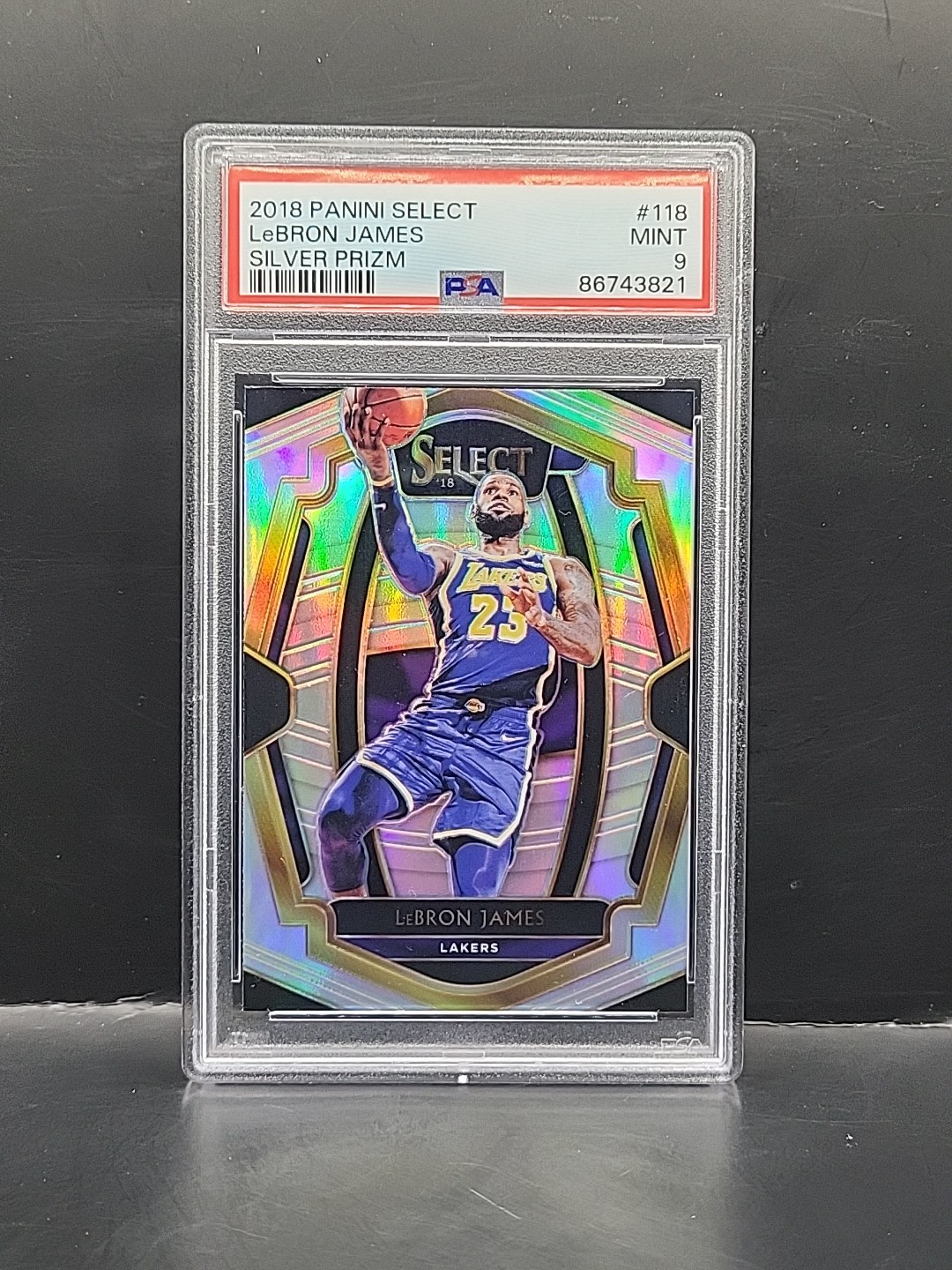 2018 Panini Select Lebron James #118 Silver Premier Level - PSA 9