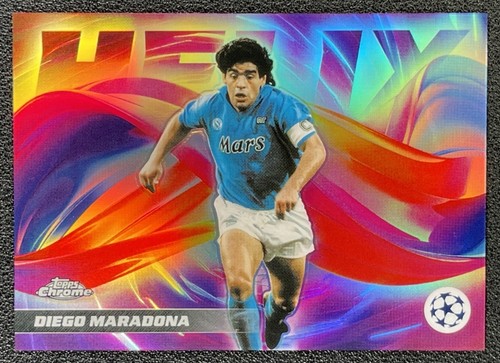 DIEGO MARADONA 2025-26 TOPPS CHROME UCC #H-1 HELIX SSP NAPOLI