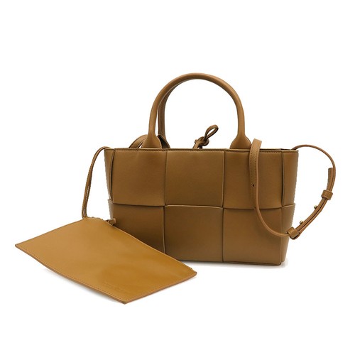 Bottega Veneta Mini Arco Tote Bag Brown Leather Modern Design Dust Bag #SN246