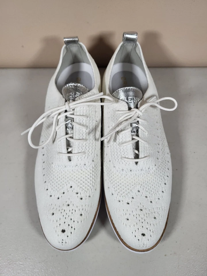 Zapatos Oxford Cole Haan Original Grand Stitchlite para mujer talla 9B blancos Foto 2 de 4