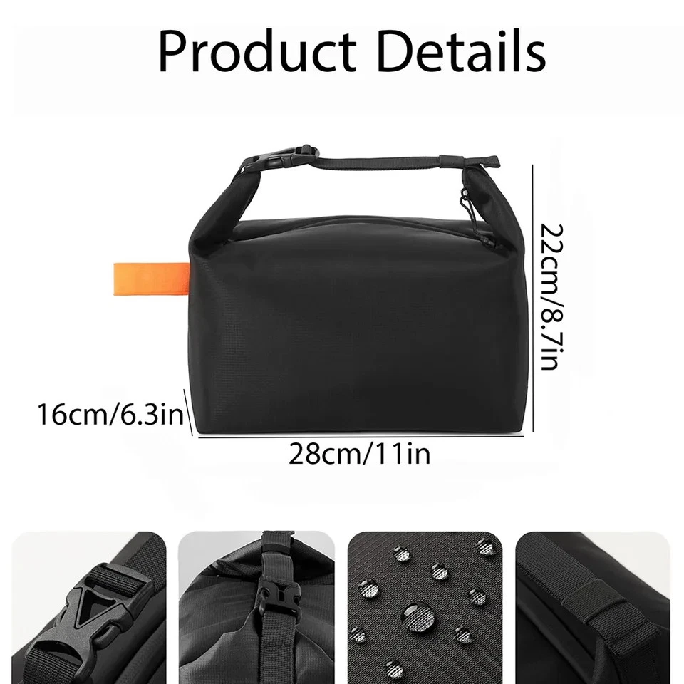 Bolsa térmica de almuerzo aislada a prueba de fugas de 1 pieza refrigerador para trabajo picnic viaje Foto 3 de 4