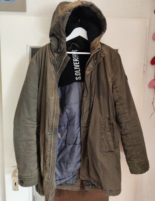 Men's Elegant Warm Green Anorak Winter Jacket S. Oliver Size L Excellent Condition! 