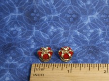 Pair of tiny 1:24 Dollhouse Miniature Kings CROWNS 1/2" scale queen