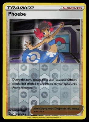PHOEBE 130/163 UNCOMMON BATTLE STYLES POKEMON REVERSE HOLO NM