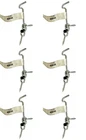 Windproof Hooks 60mm Galvanized Steel Tax Stoppers Dark Shutters Hook Kit 6