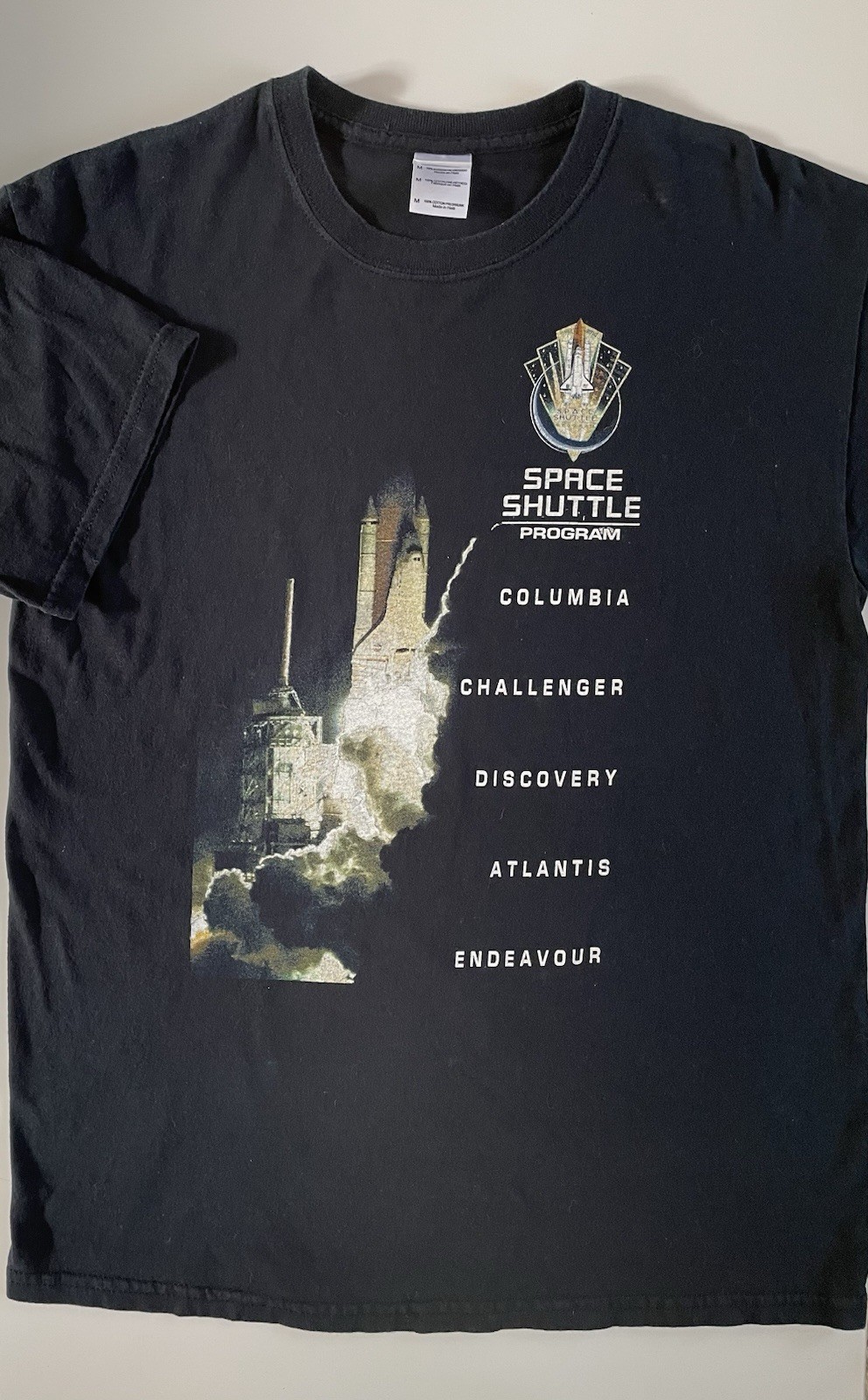 Medium Double-Sided Space Shuttle Program T-Shirt - image 1