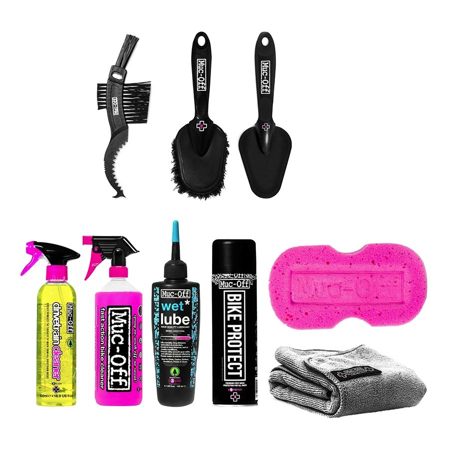 Muc-Off Ultimate Bicycle Cleaning Kit - Nano-Tech Cleaner, Bio Chain Lube &