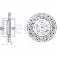 2X Bremsscheibe Delphi BG3985C FüR Mercedes CLK R171 S203 SLK W203 A209 Klasse