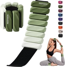 Wrist & Ankle Weights for Women and 2 lbs Pair (1 lb Each), Gradient Green 
