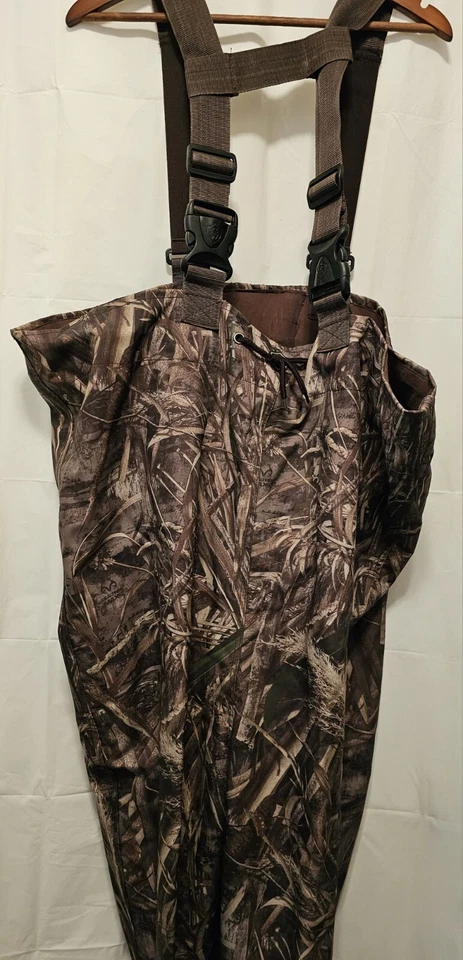 Game Winner Men’s Real Tree Max-5 2-Ply Boot Foot Size 12 Adjustabl Chest Waders - Image 3 of 4