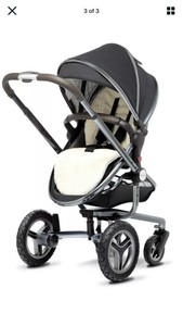 silver baby stroller