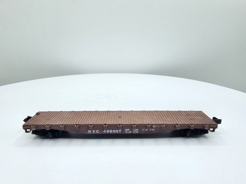 Con-Cor N Scale New York Central NYC 499037 50' Fishbelly Side Flat Car  - Picture 4 of 9