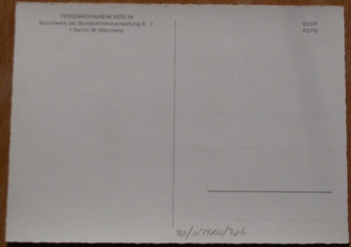 AK ~1960er: Berlin Wannsee Ferienwohnheim Berlin - Bundesfinanzverwaltung SELTEN - Bild 2 von 2
