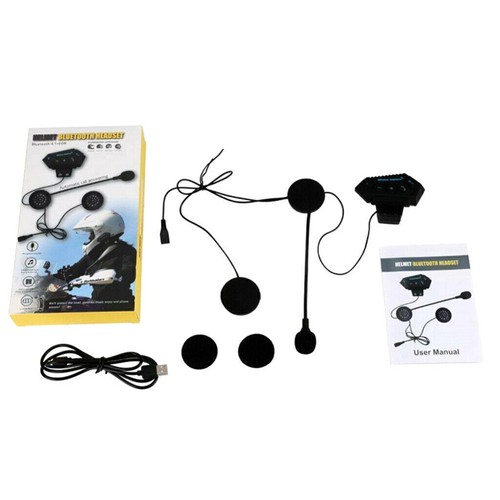 Motorrad Helm Bluetooth.Headset Kopfhörer Schwarz BT-12 DE NEU - Bild 10 von 11