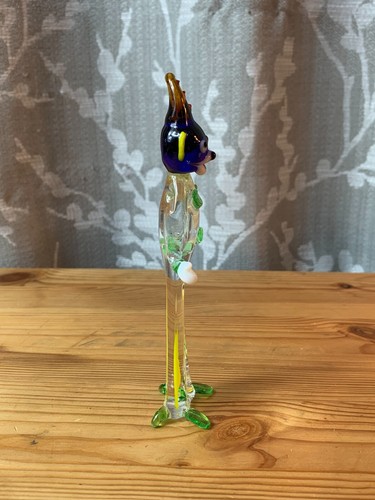 Vintage Hand Blown Art Glass Clown Figurine Murano Style - Picture 2 of 8