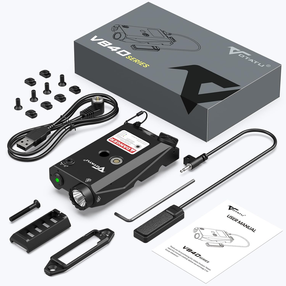 V840 Green Laser/Light/Ir Combo, 1500 Lumens Tactical Flashlight Laser