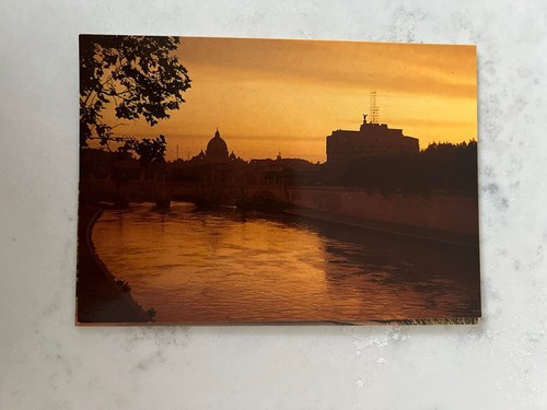 St Angelo Bridge And Castle Rome Postcard
