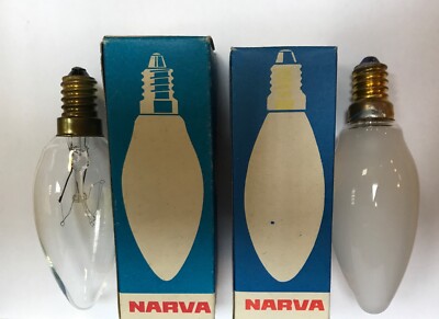 NARVA Glühlampe Kerze klar/matt E14 220-230V 15W E14 Kerzenlampe MADE in GDR !!!