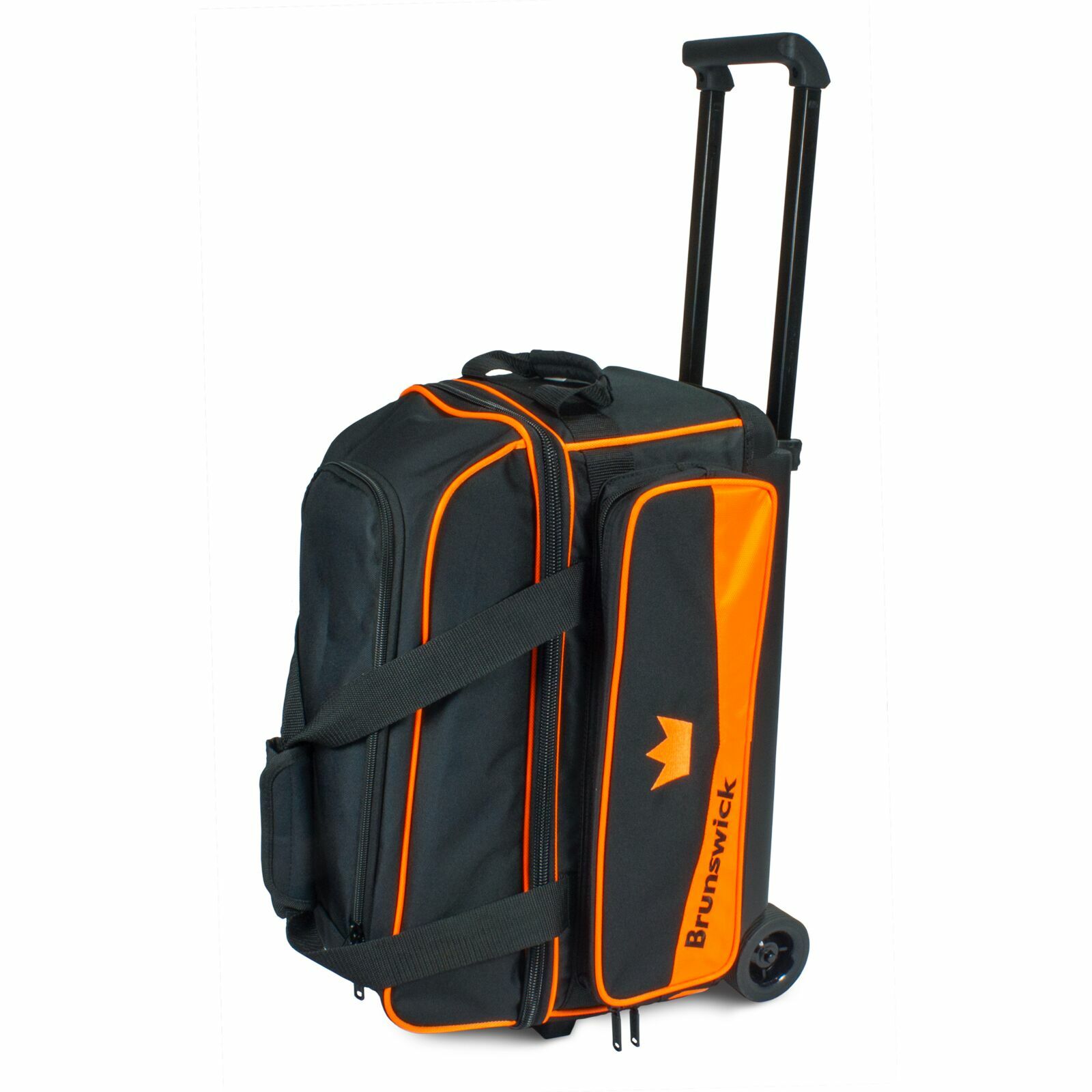 Brunswick Zone Black/Orange 2 Ball Roller Bowling Bag eBay