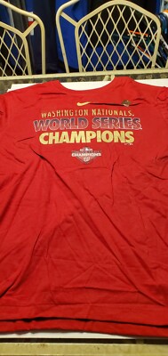 Washington Nationals MLB Team 2019 World Series Champion shirt by Nike L S/S R